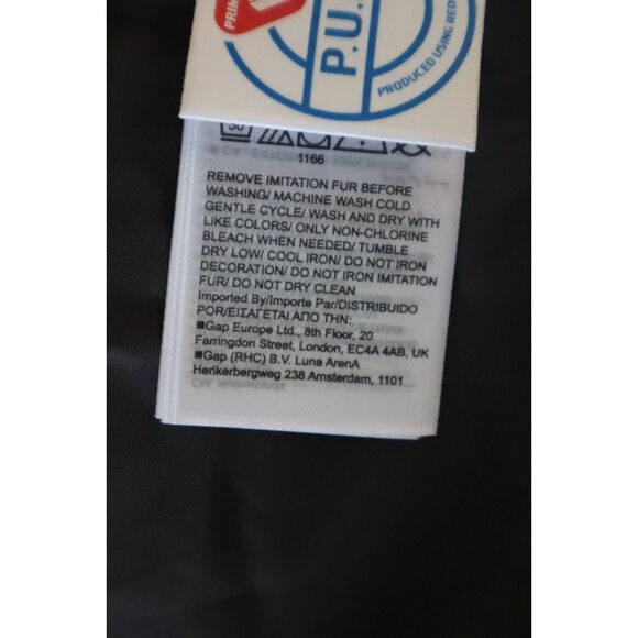 Gap Baby 764661 Toddler Sz 3Y Black Faux Fur Trim Hooded Parka Jacket - Picture 5 of 10